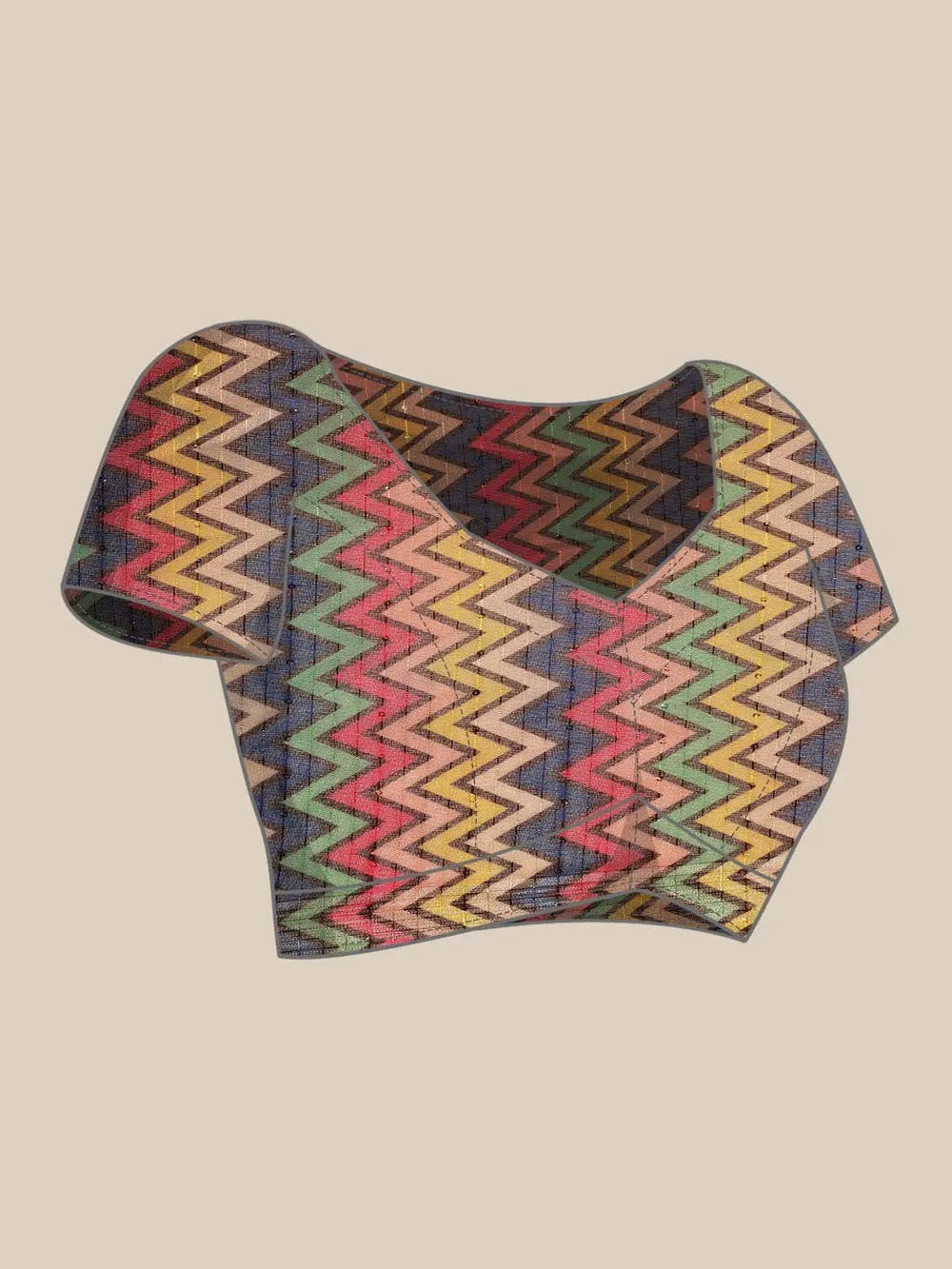Soft Linen Leheriya Print With Sequence Work Saree
