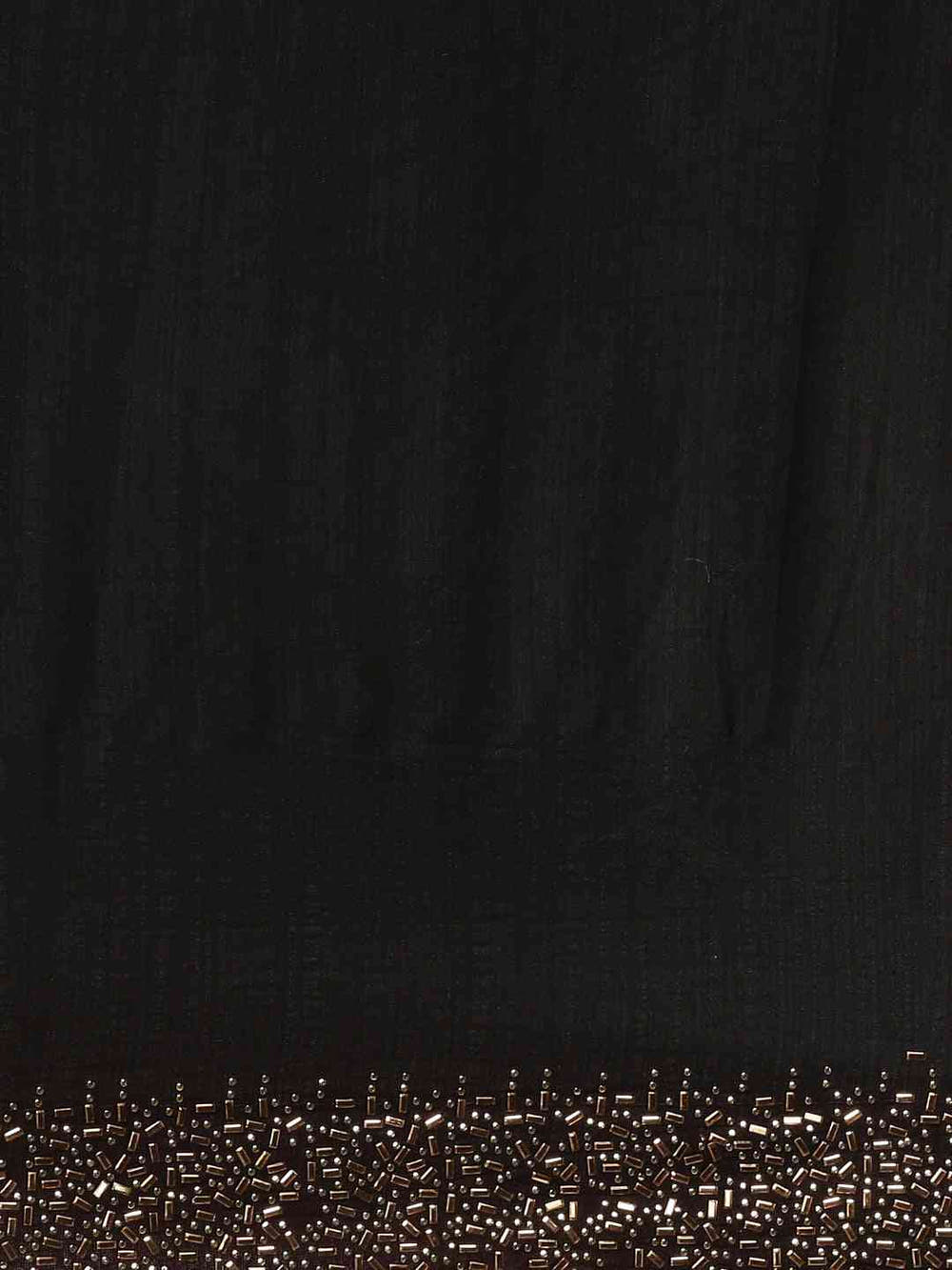 Black Colour Poly Silk Saree With Stones Work