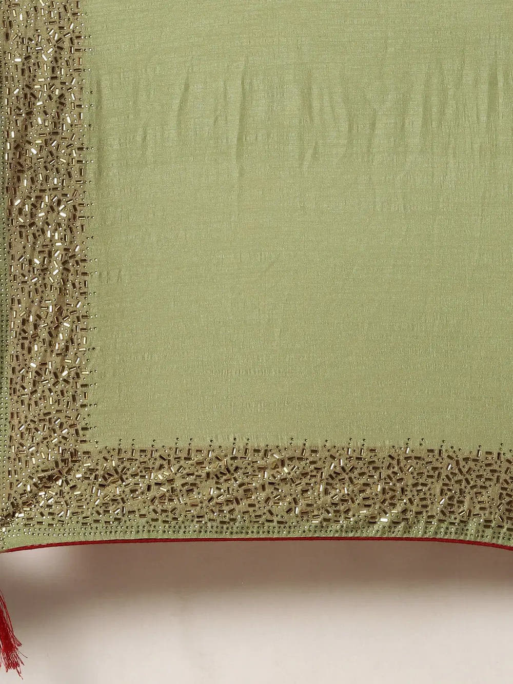 Green Colour Poly Silk Saree