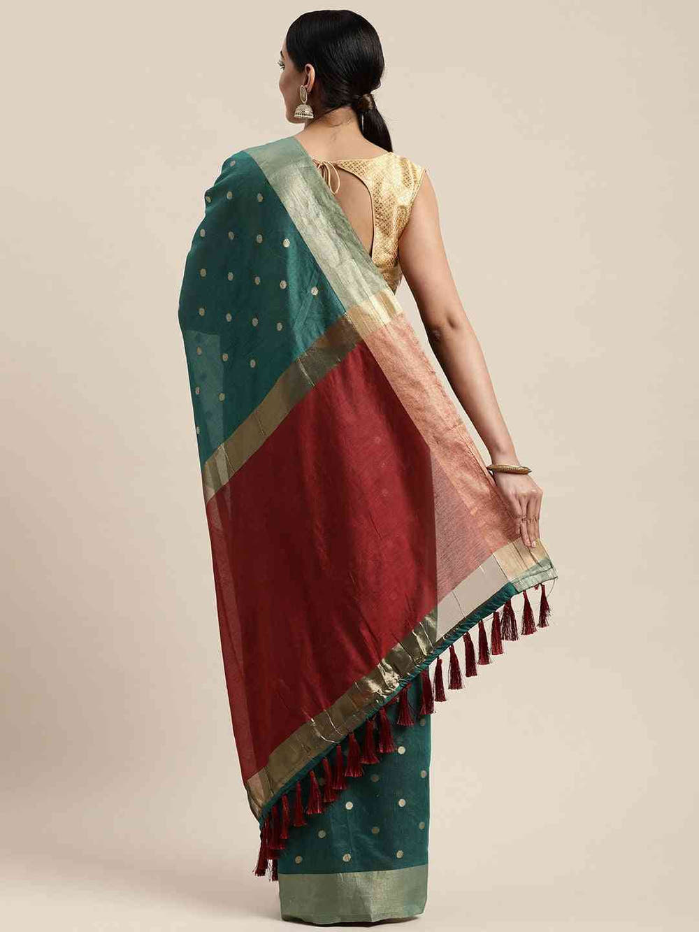 Banarasi Silk Saree With Woven Design And Zari Work