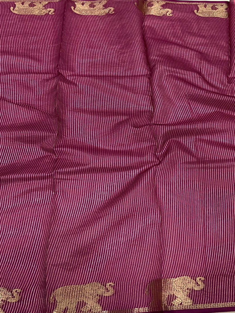 Pink Pure Silk Bandhani Butti Saree