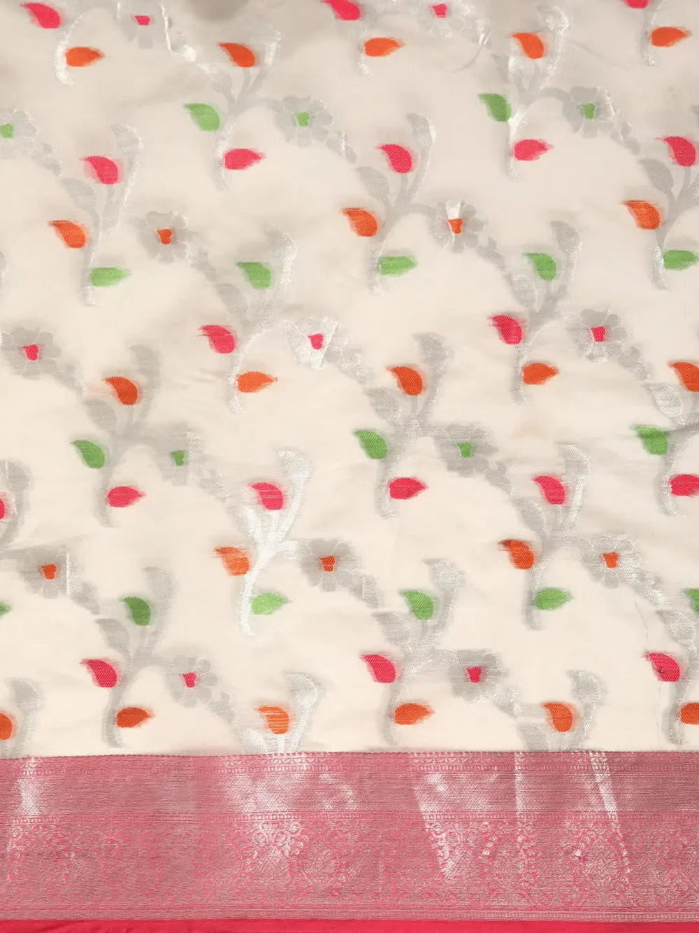 Pure Kota Zari Silk Saree With Floral Print