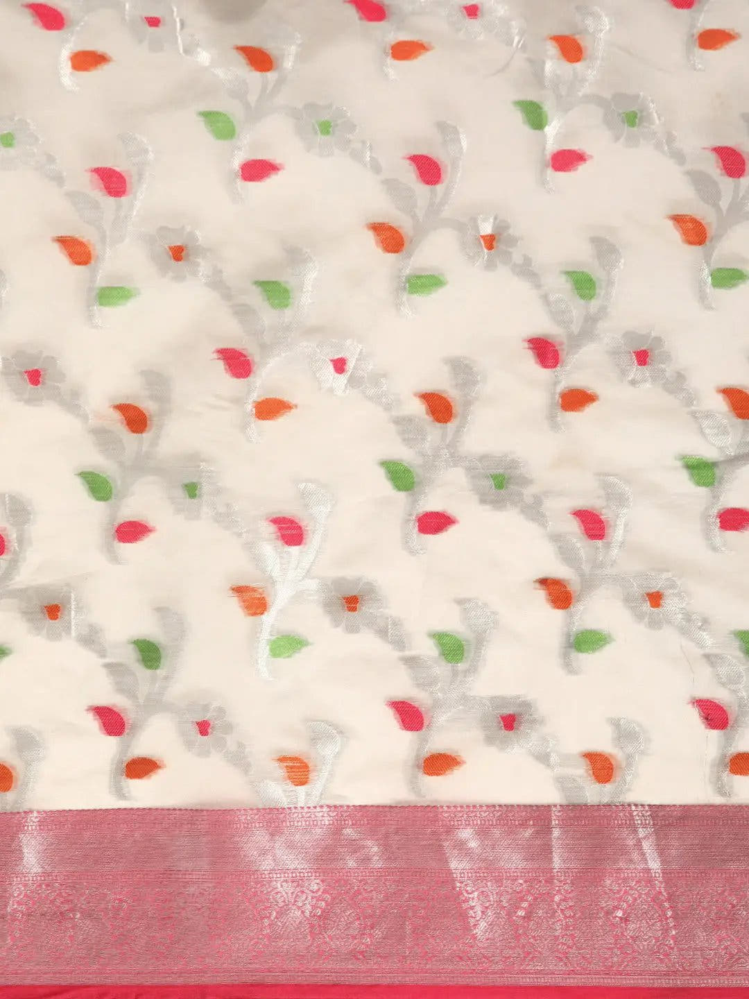 Pure Kota Zari Silk Saree With Floral Print