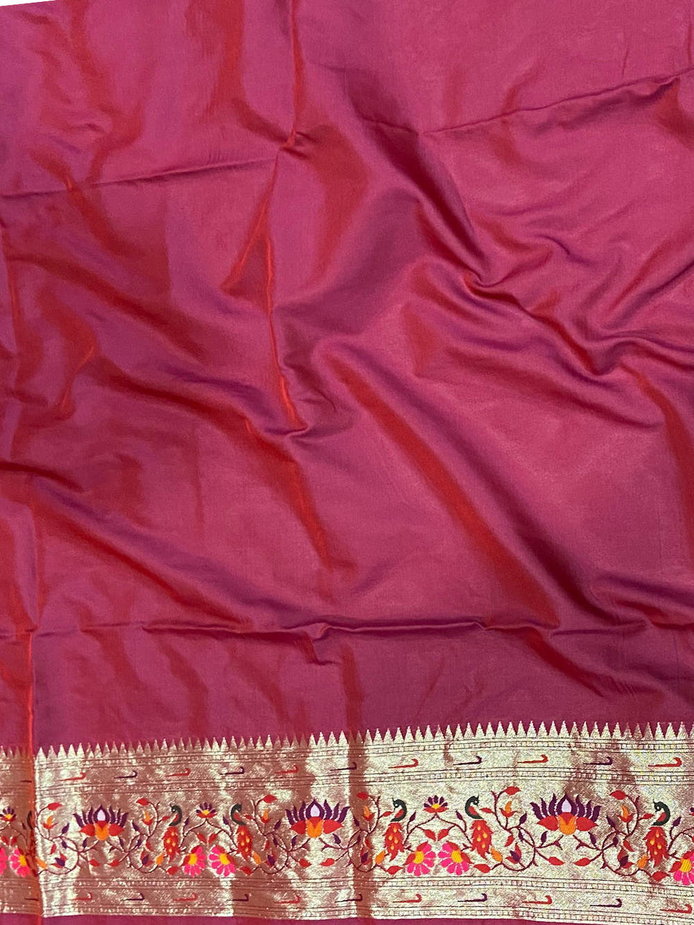 Wine Yevla Paithani Meenakari Saree