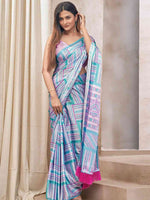 Soft Satin Georgette Saree with Trendy Digital Print