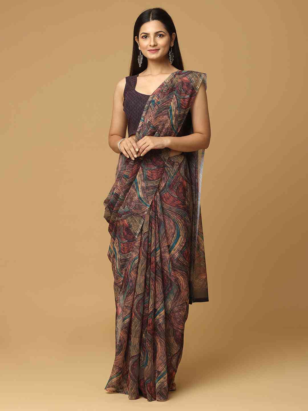Ombre Soft Georgette Digital Print Party Wear Saree