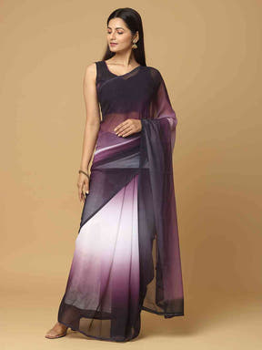 Ombre Soft Georgette Digital Print Party Wear Saree