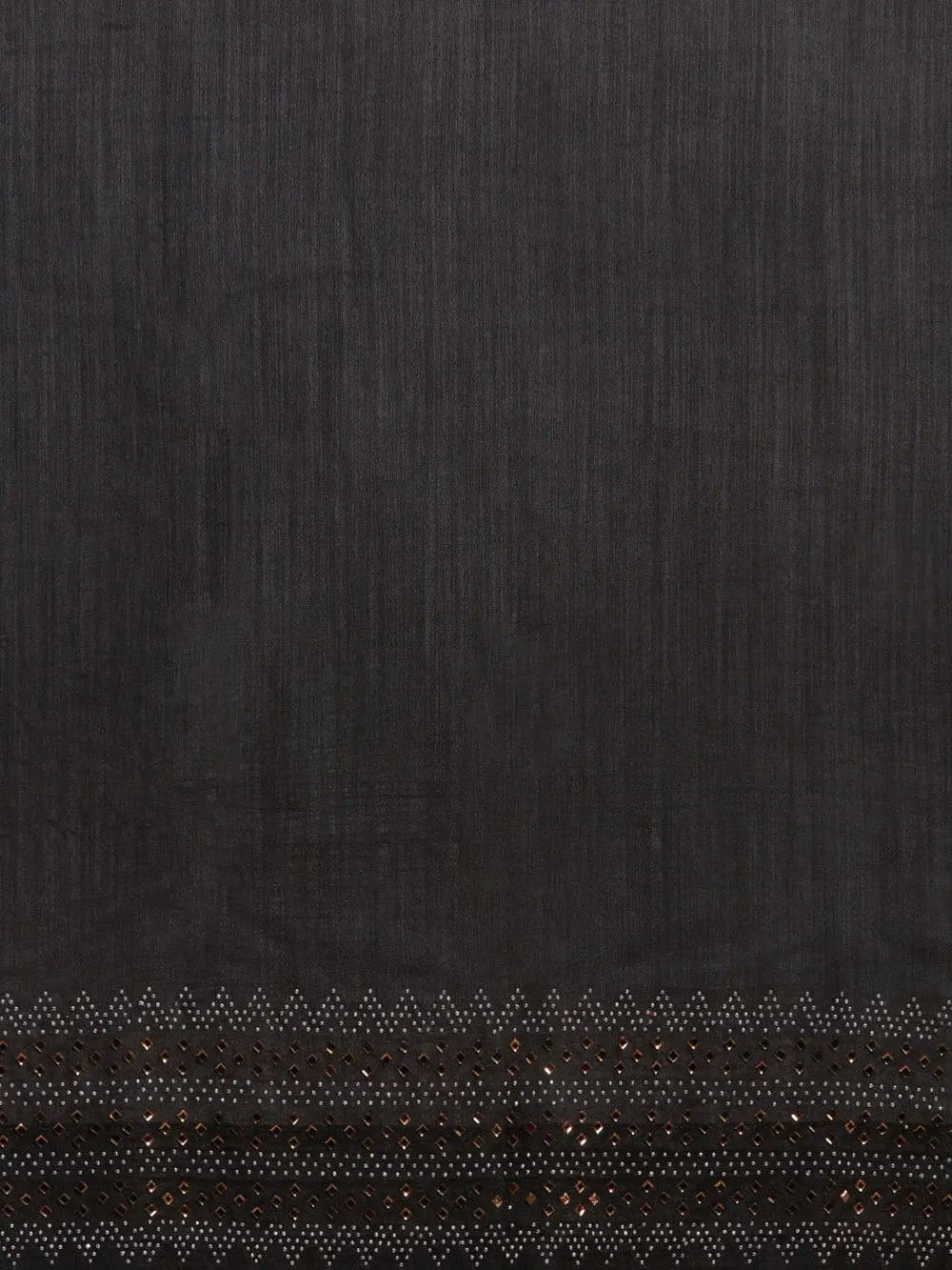 Stylish Black Solid And Stones Work Poly Silk Saree