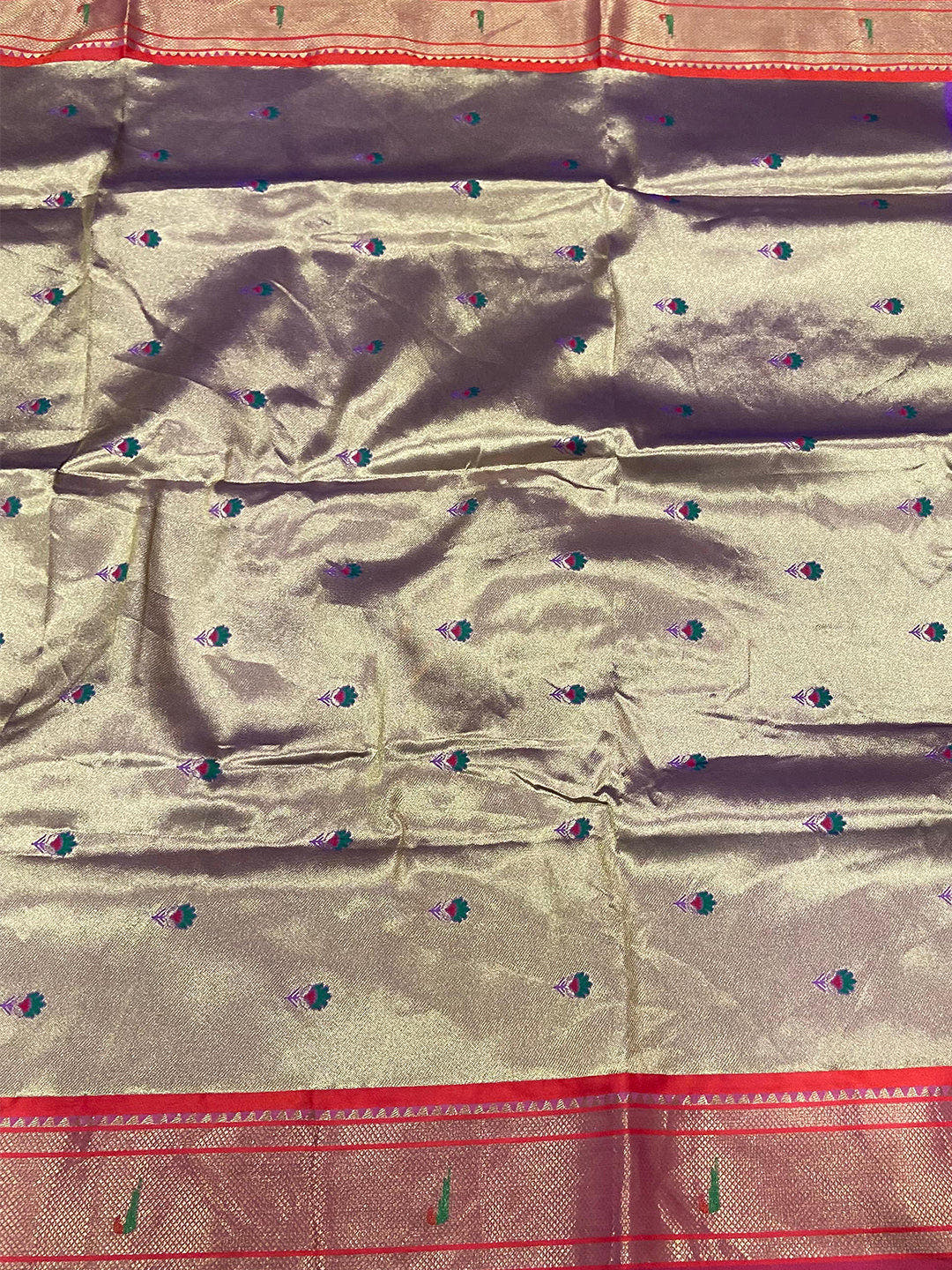 Lavender Soft Silk Yeola Paithani Saree