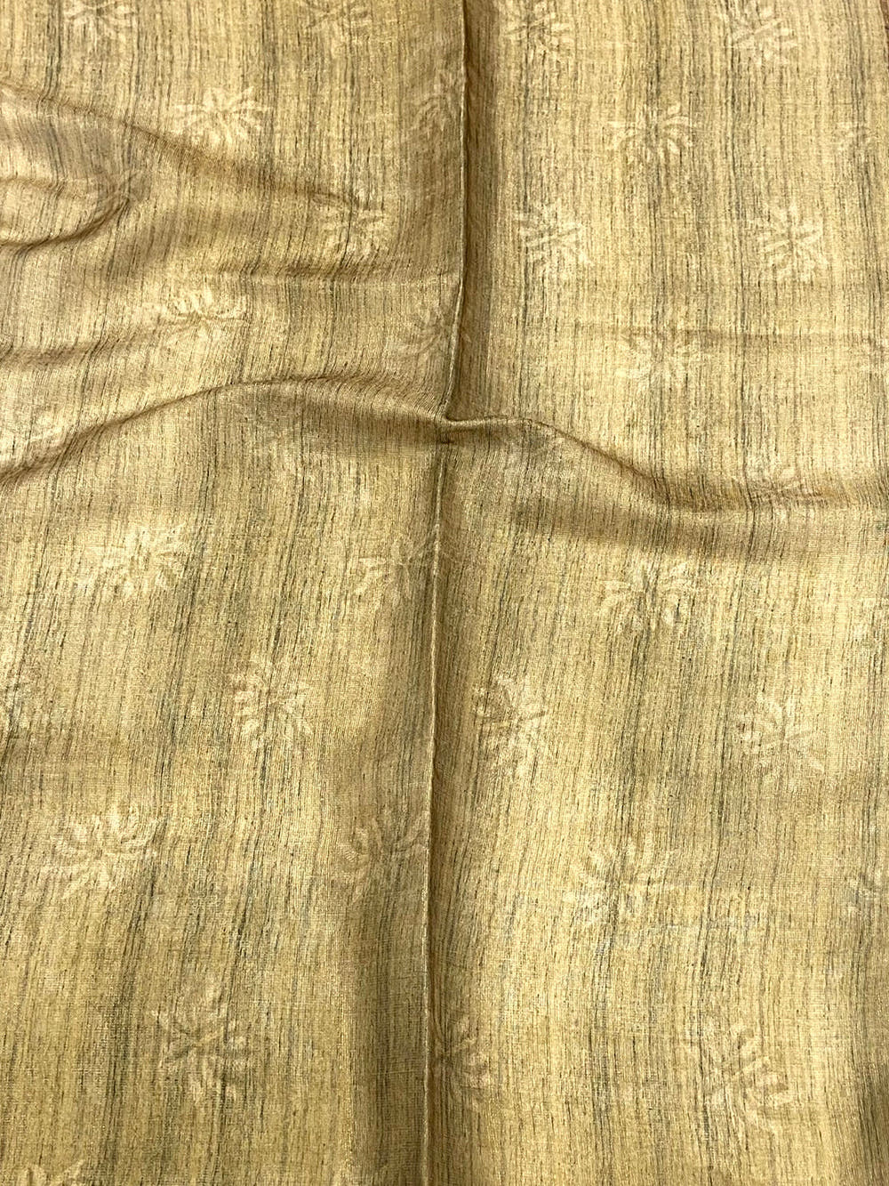 Brown Tissue Chanderi Floral Abstract Saree