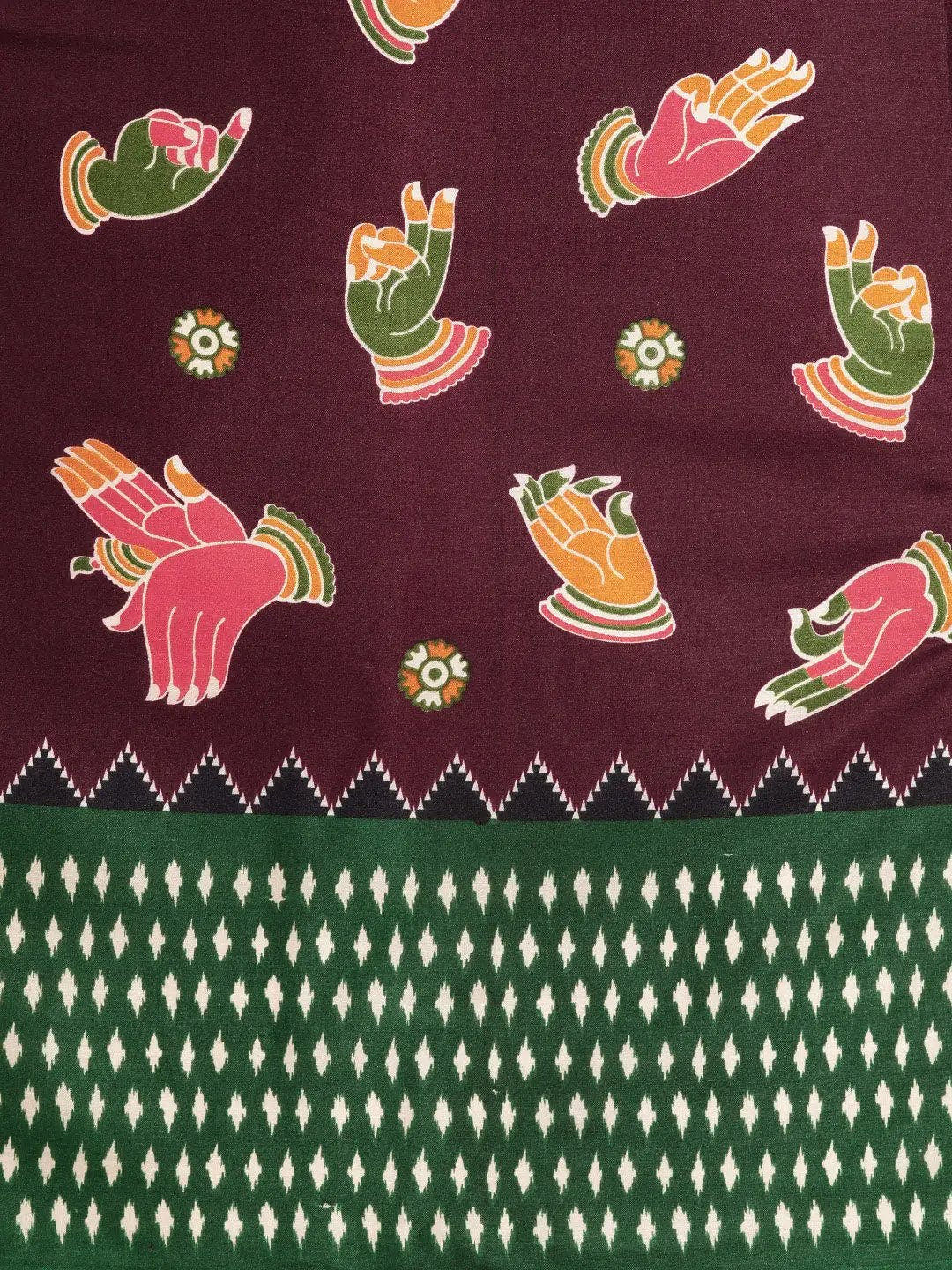 Stylish Linen Kalamkari Print With Chanderi Saree