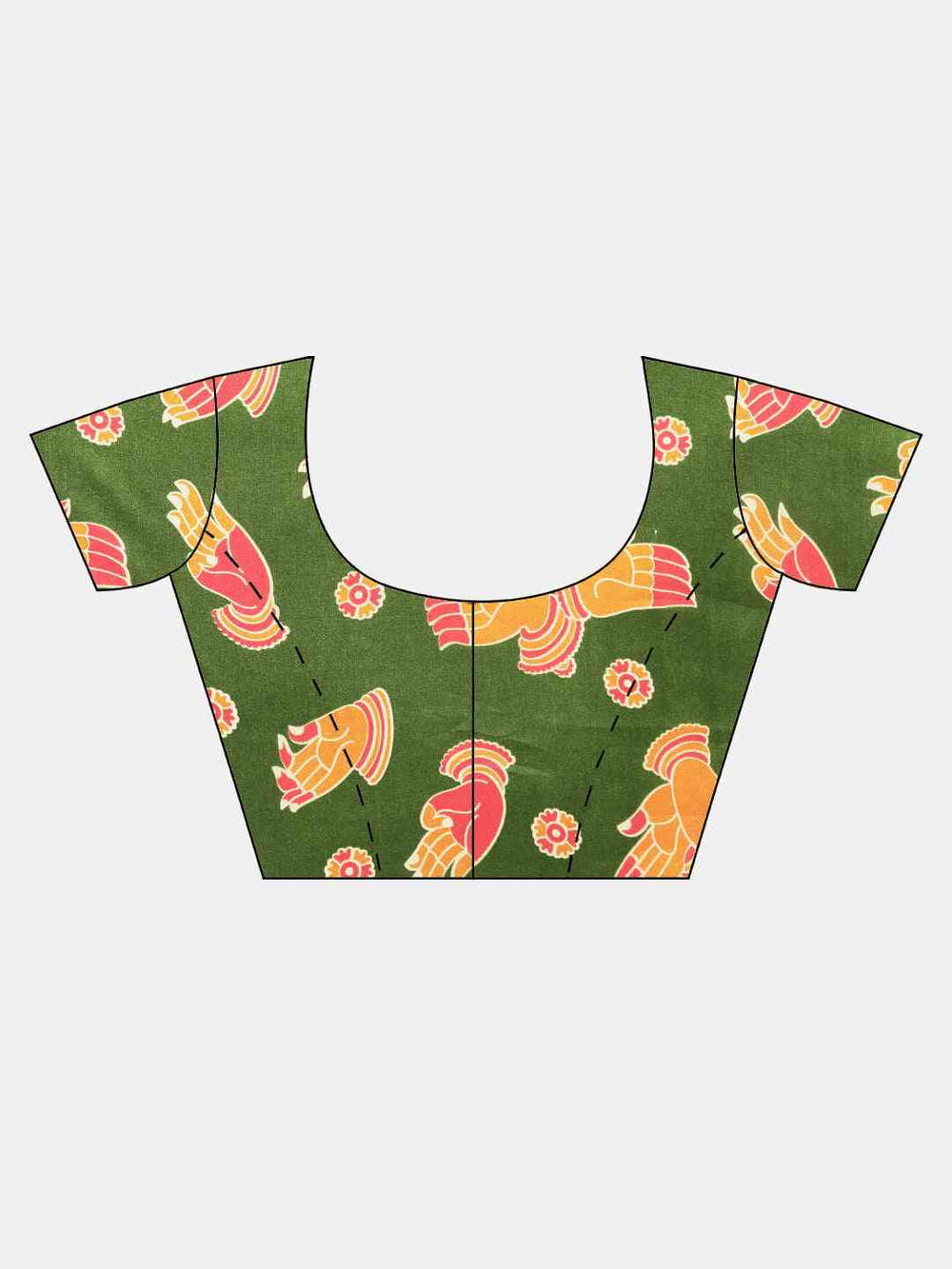 Stylish Linen Kalamkari Print With Chanderi Saree