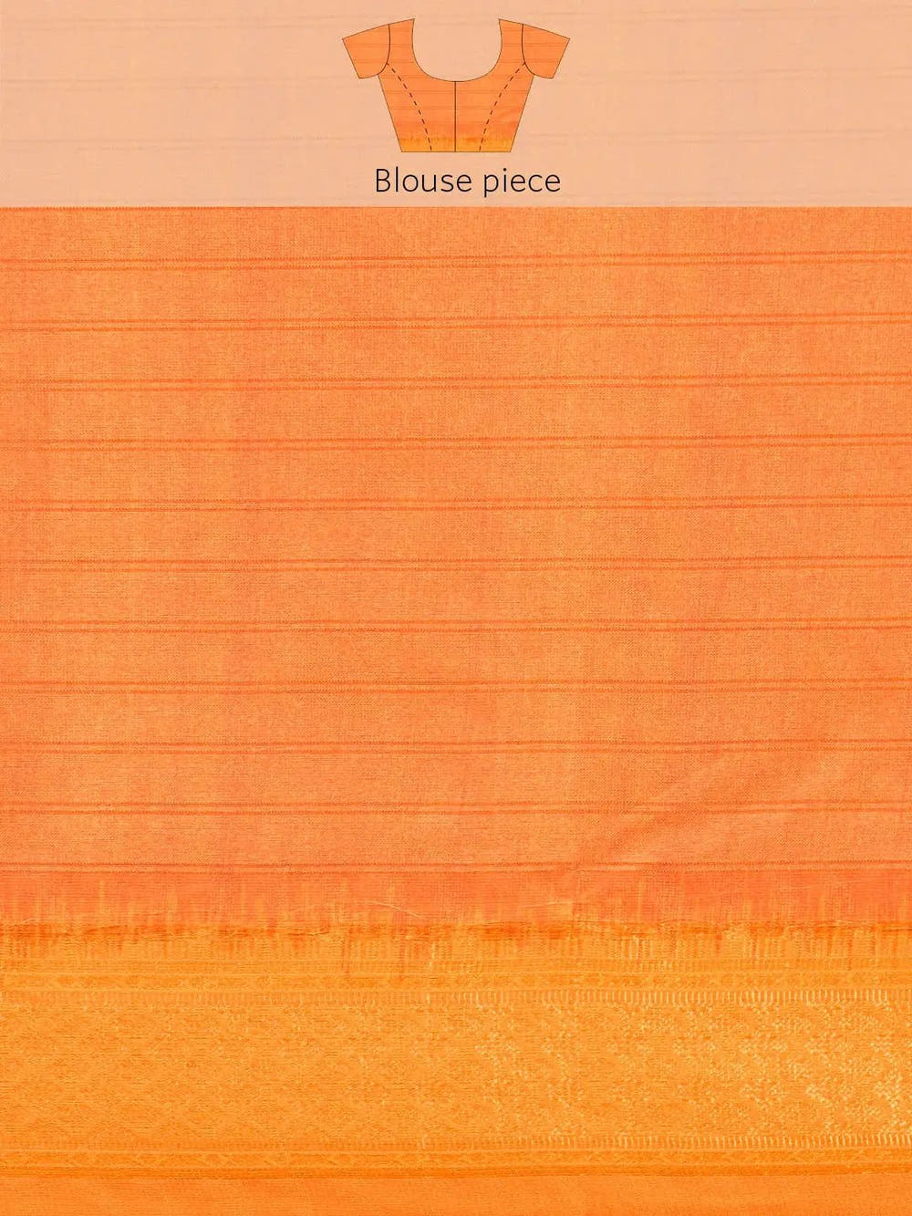 Orange Uppada Silk Kalamkari Digital Print Saree