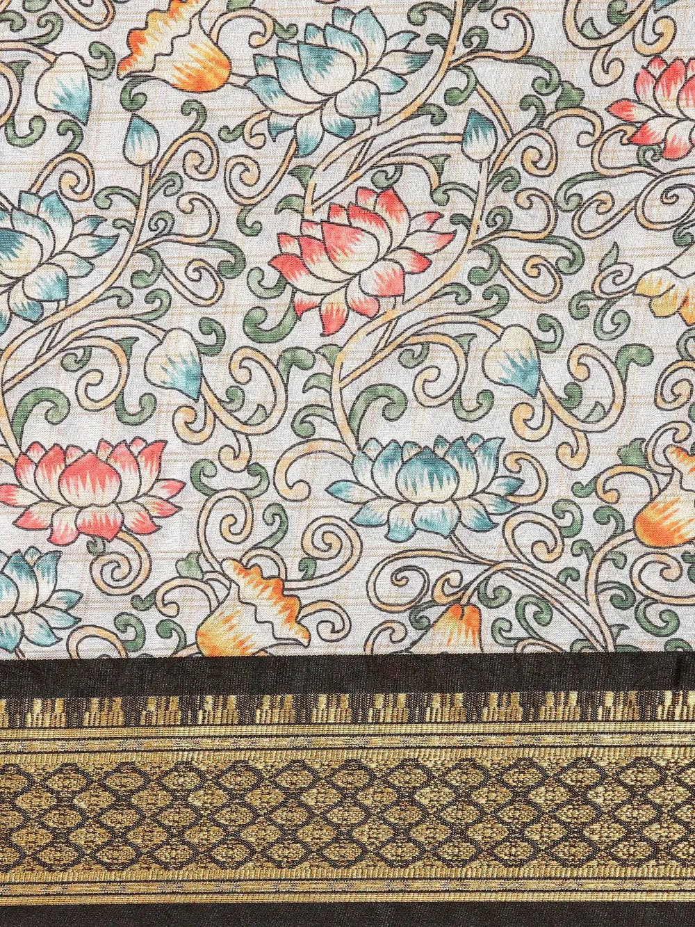 Attractive Kalamkari Digital Print Uppada Silk Saree