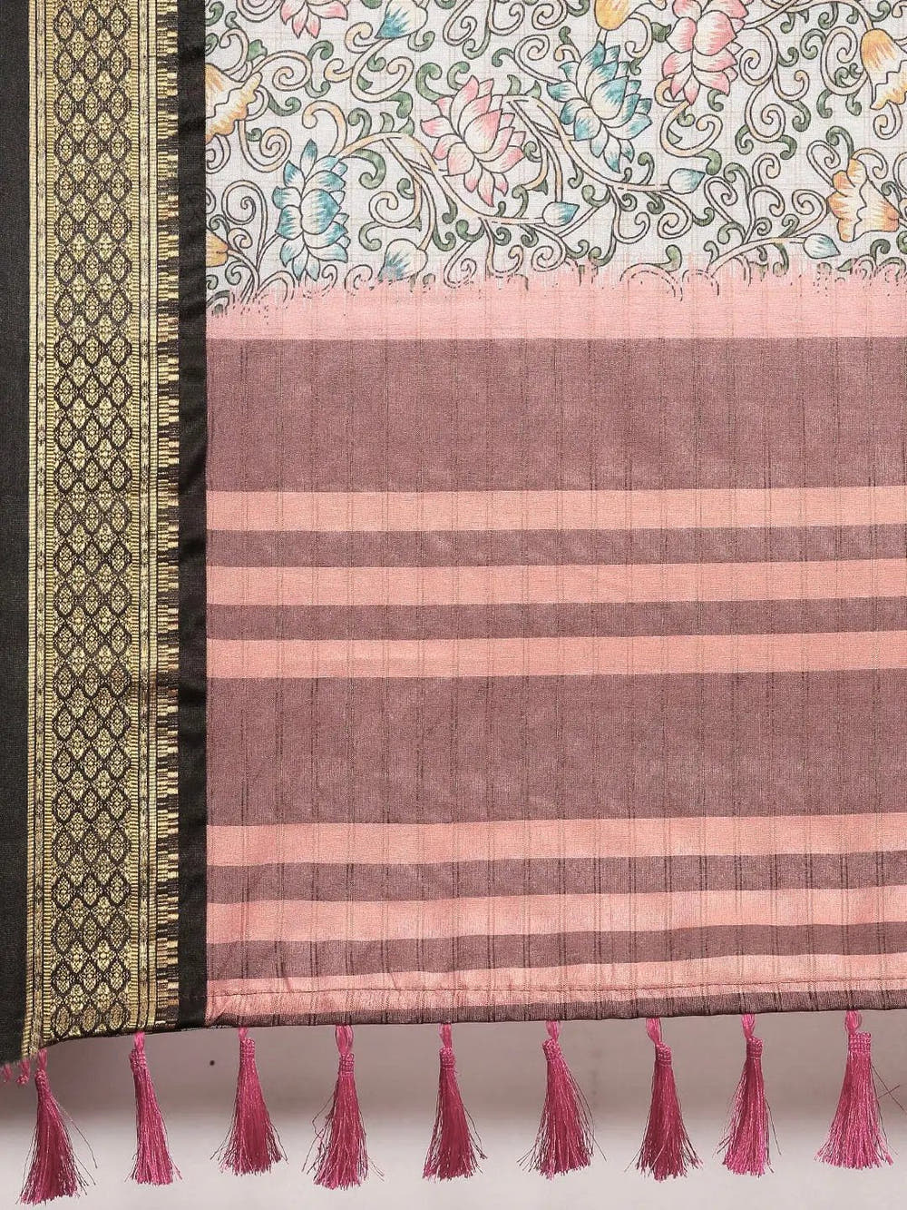Attractive Kalamkari Digital Print Uppada Silk Saree