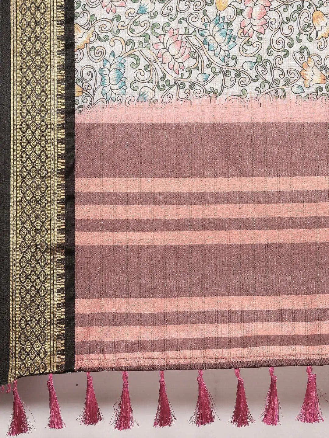 Attractive Kalamkari Digital Print Uppada Silk Saree