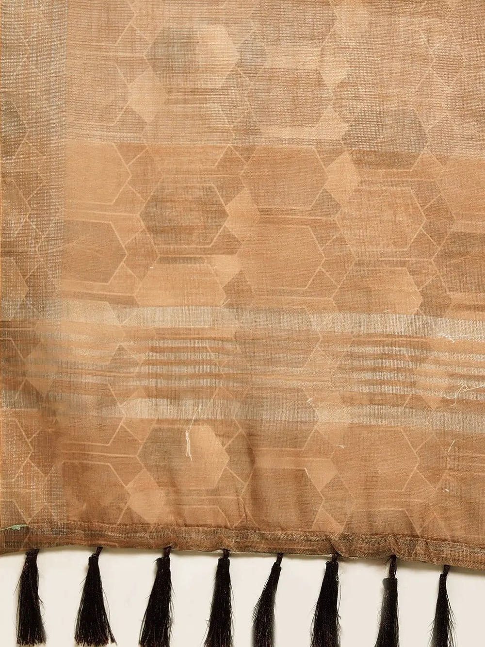 Exclusive Soft Linen Geometric Print Festive Wear Saree