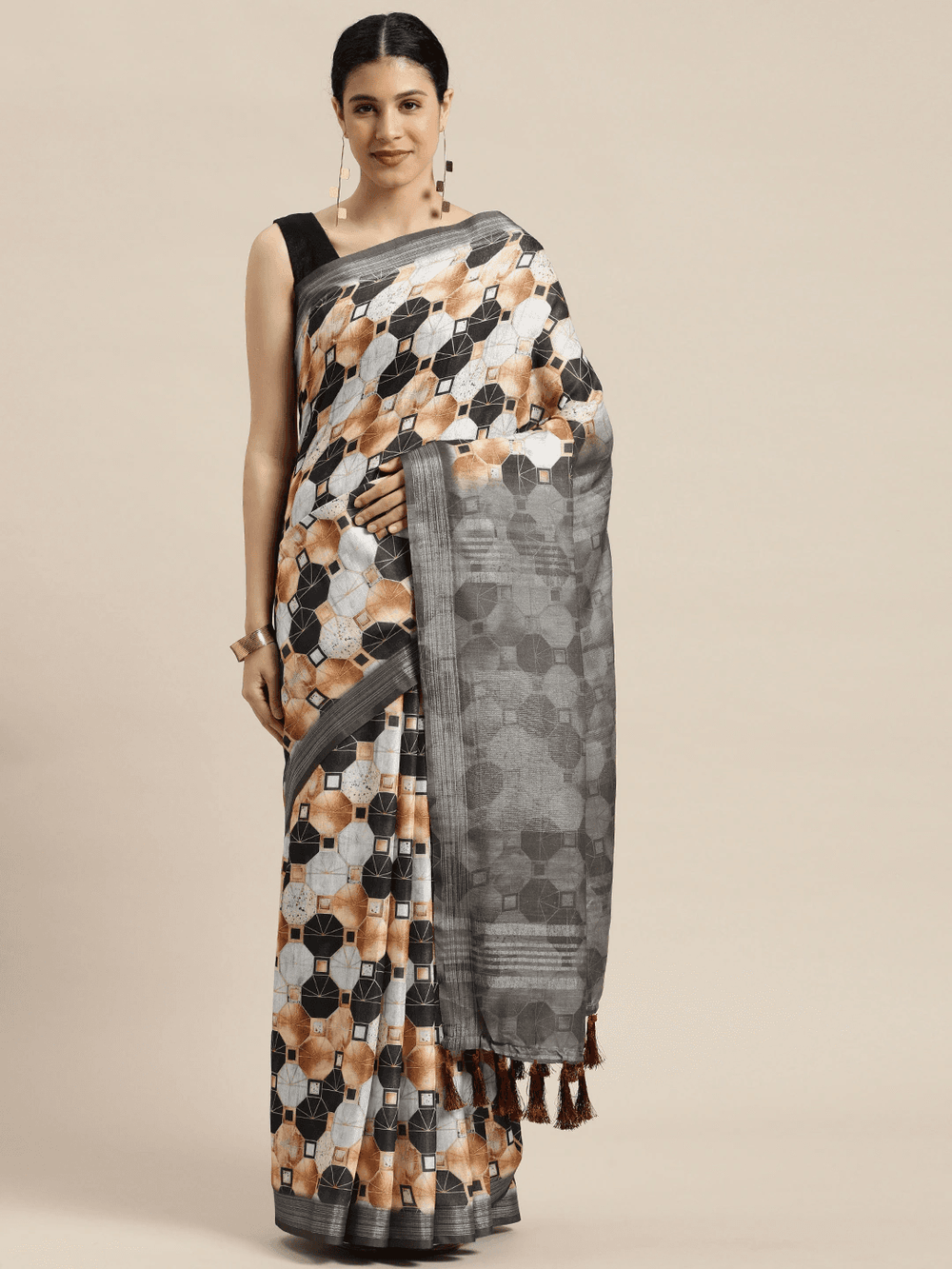 Exclusive Soft Linen Digital Print Festive Wear Saree