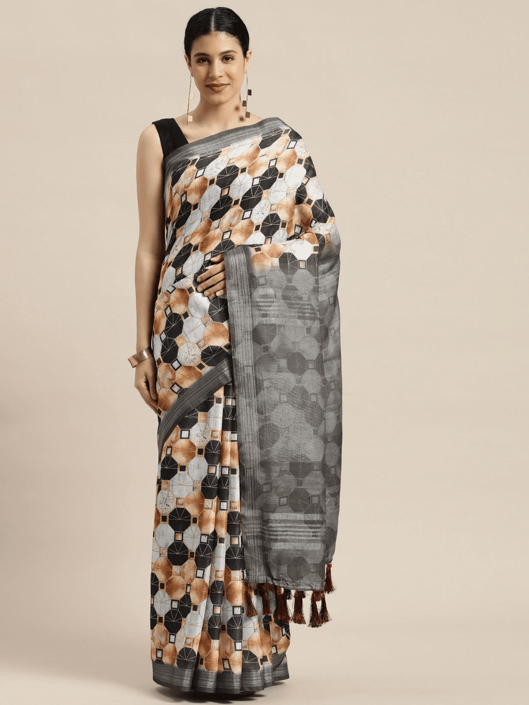 Exclusive Soft Linen Digital Print Festive Wear Saree