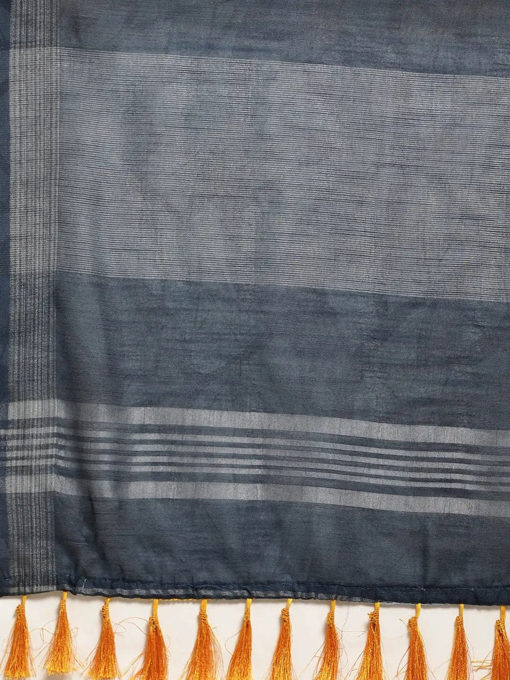 Yellow Colour Soft Linen Geometric Print Festive Wear Saree