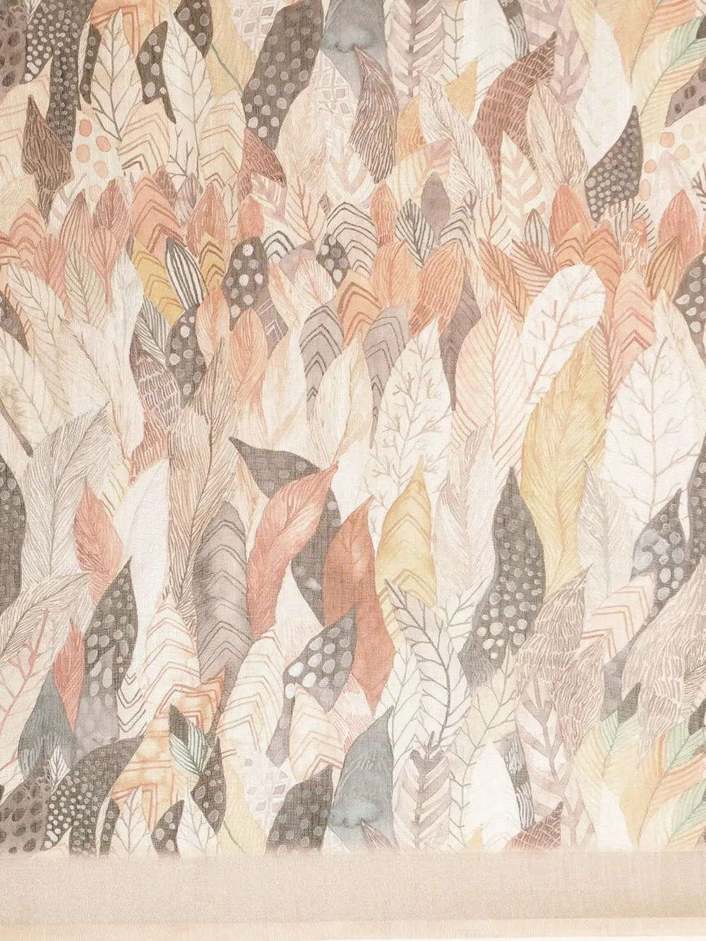 Cream Colour Soft Linen Geometric Print Festive Wear Saree