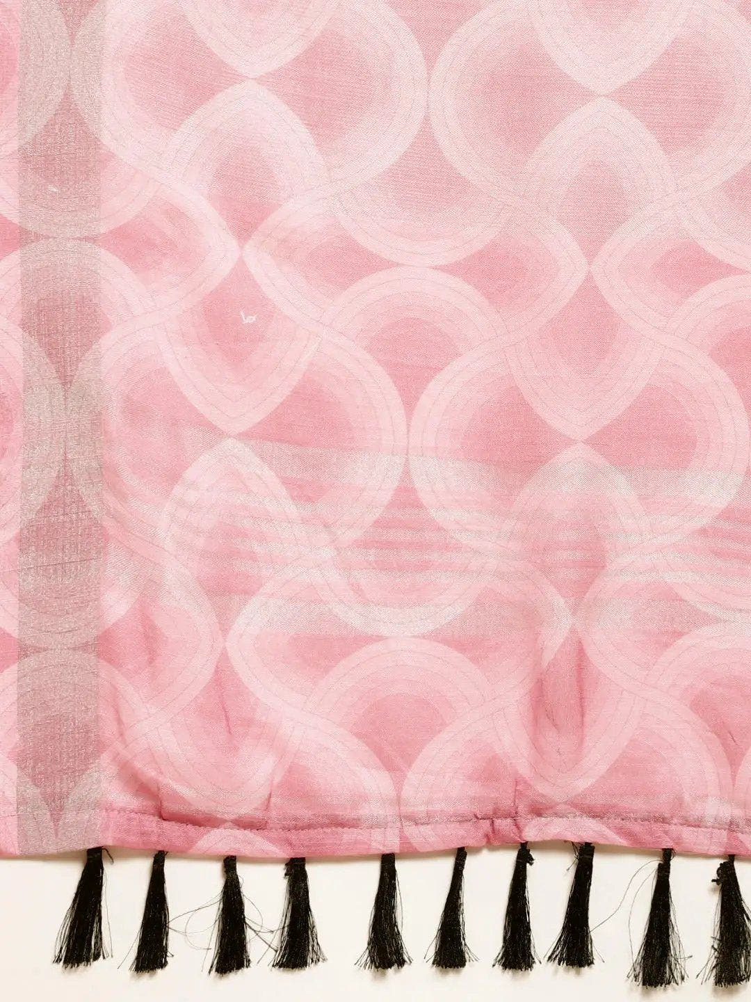 Exclusive Soft Linen Geometric  Print Festive Wear Saree