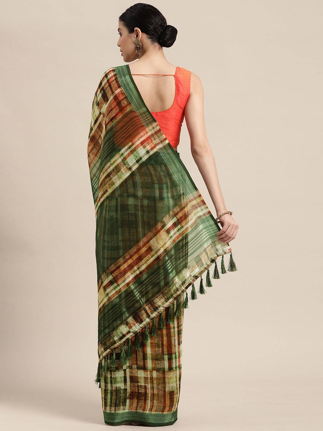 Exclusive Soft Linen Digital Print Festive Wear Saree