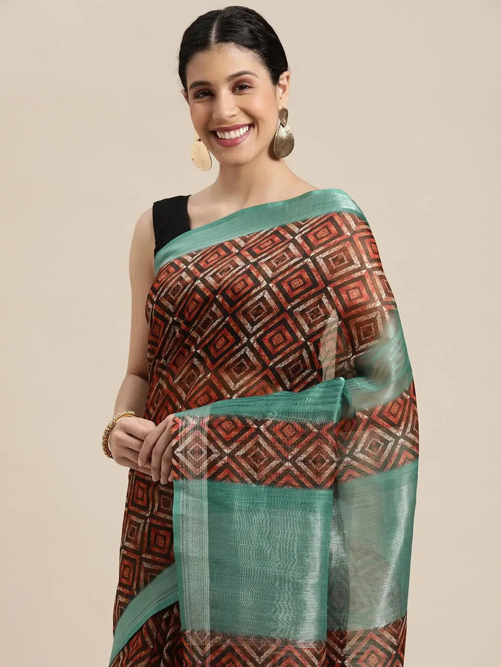 Maroon Colour Soft Linen Digital Print Festive Wear Saree