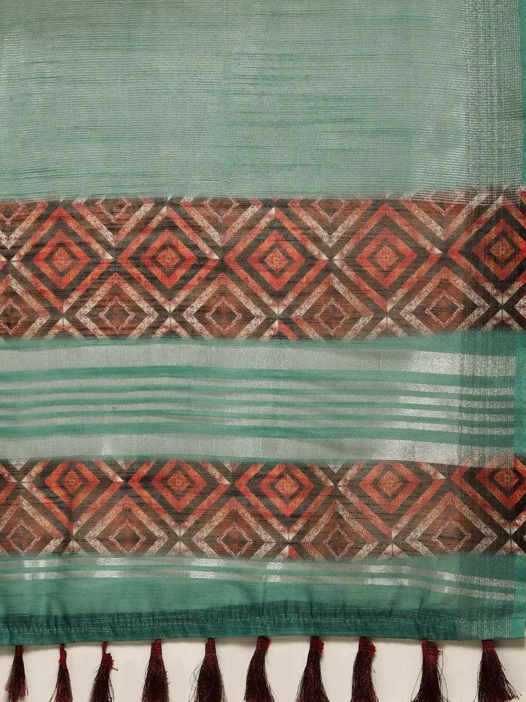 Maroon Colour Soft Linen Digital Print Festive Wear Saree