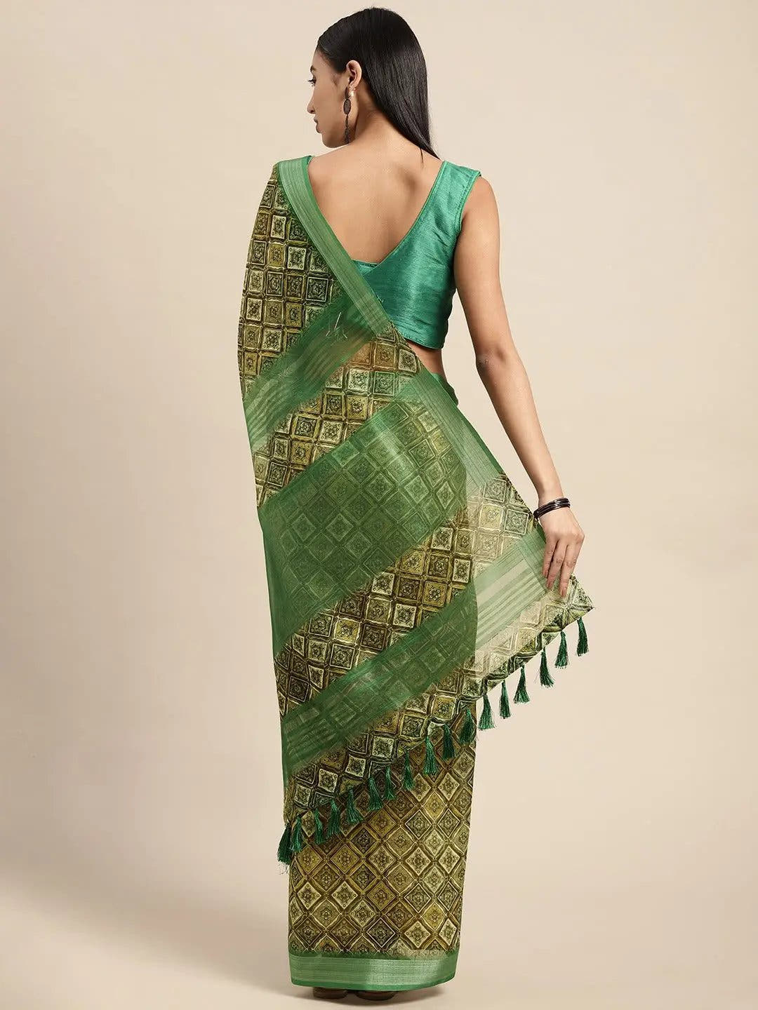 Exclusive Soft Linen Digital Print Festive Wear Saree