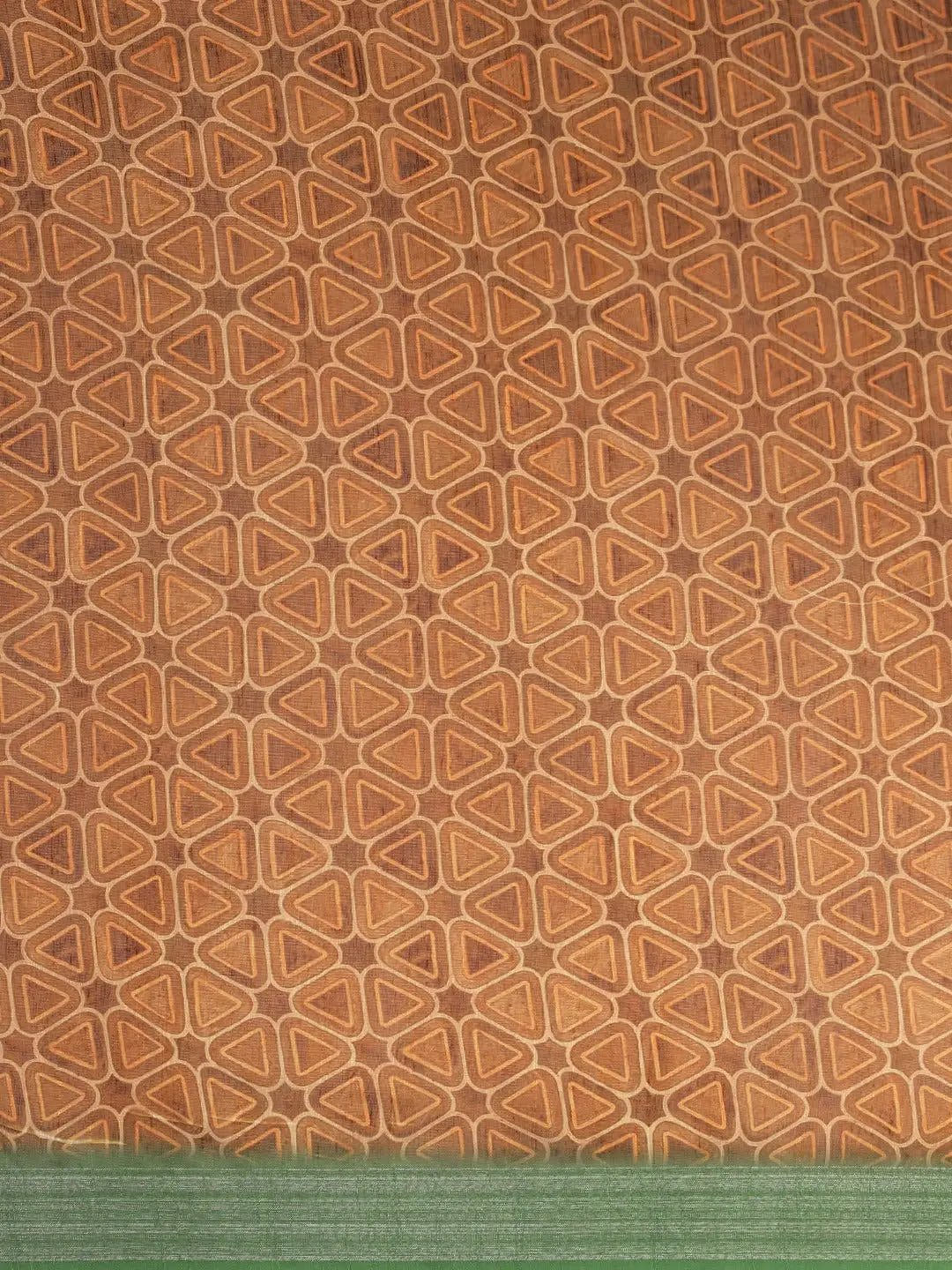 Brown Colour Soft Linen Digital Print Festive Wear Saree