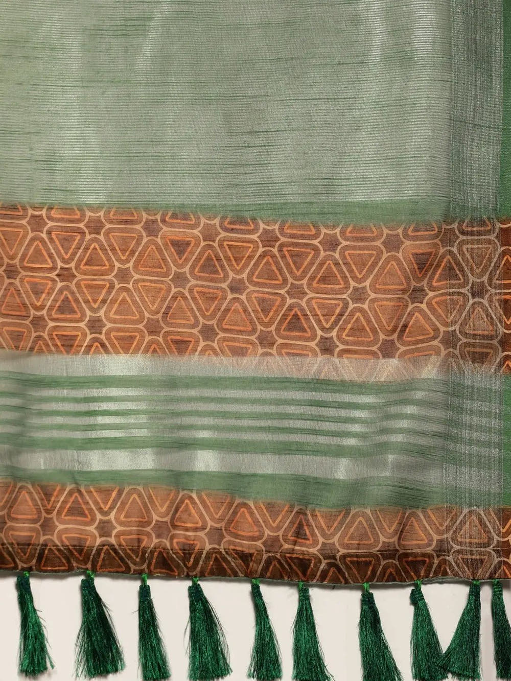 Brown Colour Soft Linen Digital Print Festive Wear Saree