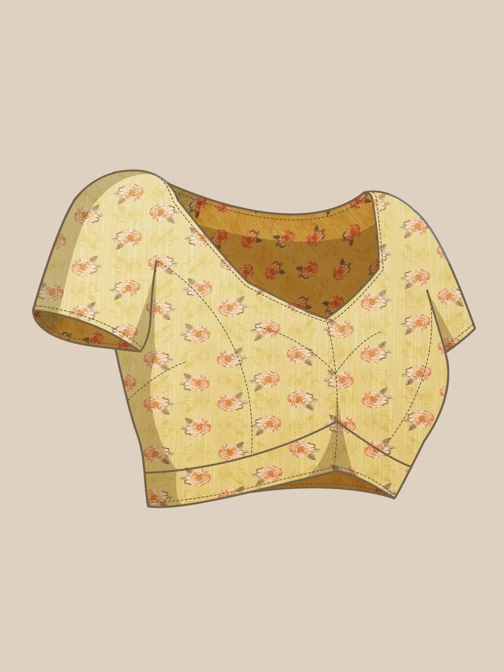 Beautiful Digital Flower Print Design Soft Linen Saree