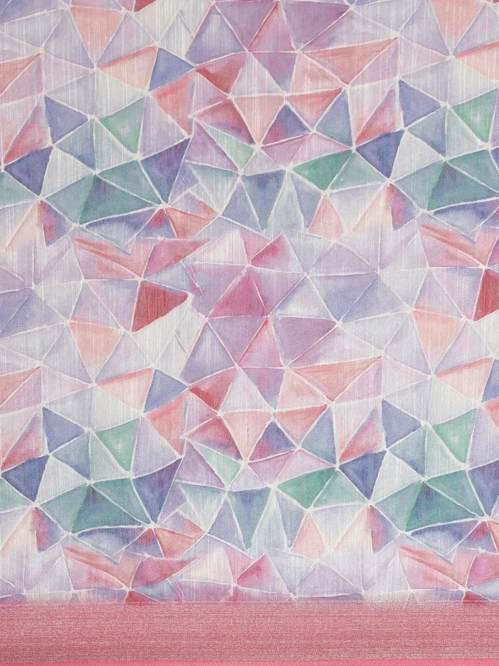 Beautiful Light Purple Colour Digital Print Soft Linen Saree