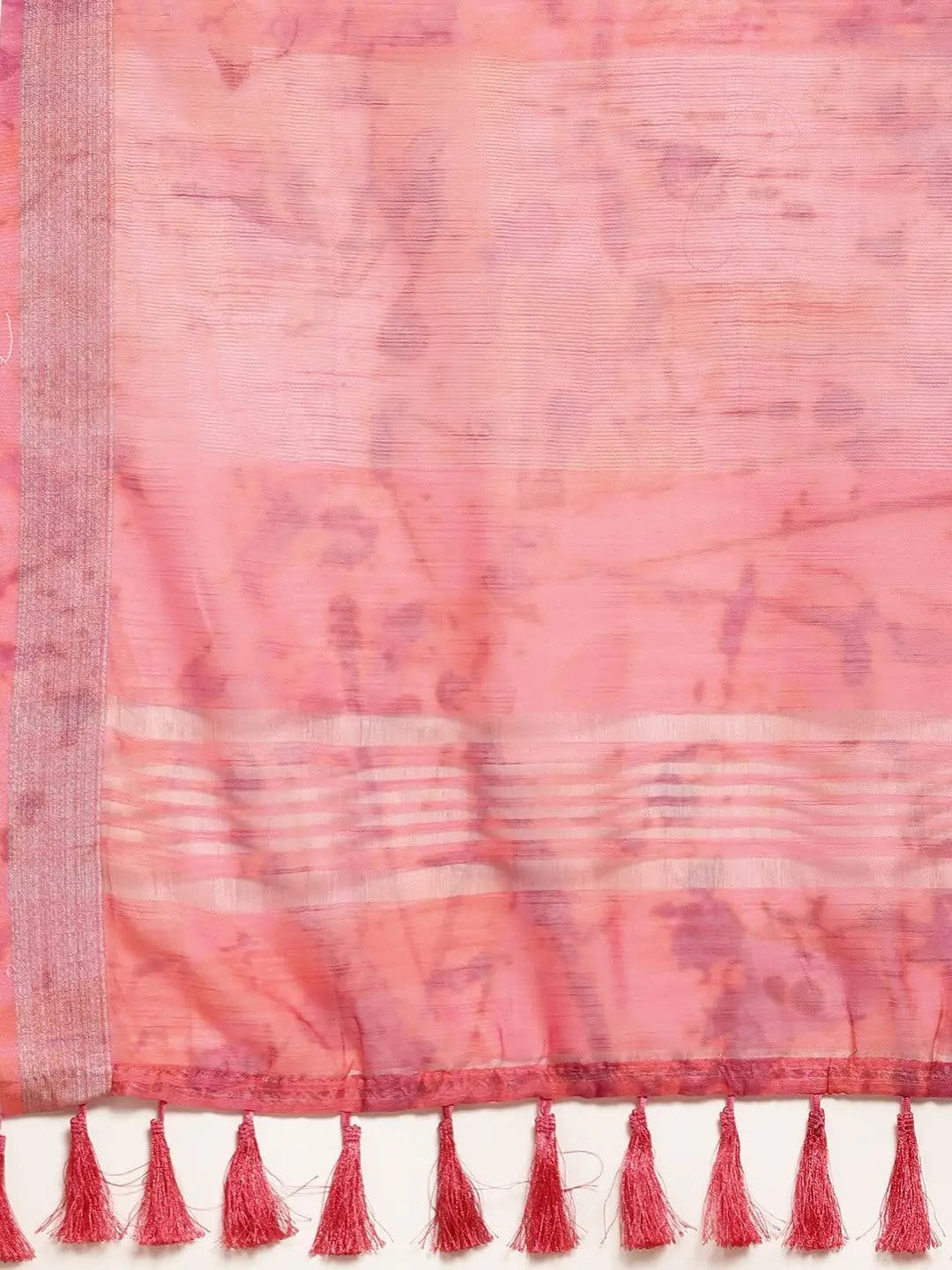 Beautiful Light Purple Colour Digital Print Soft Linen Saree
