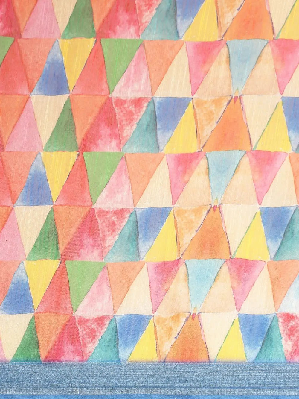 Beautiful Multi Colour Digital Print Soft Linen Saree