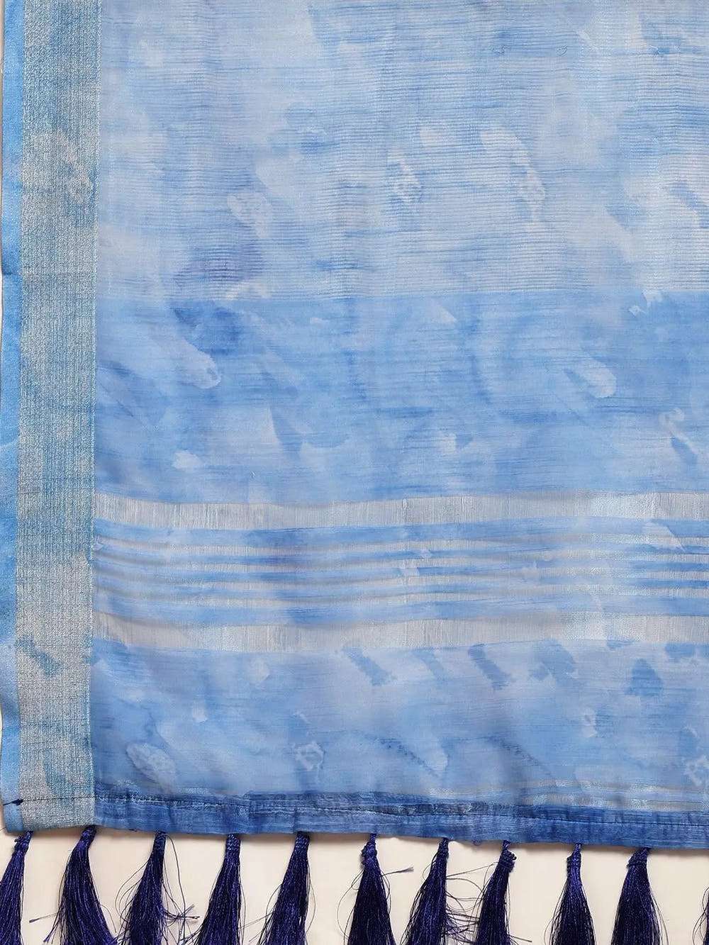 Beautiful Multi Colour Digital Print Soft Linen Saree
