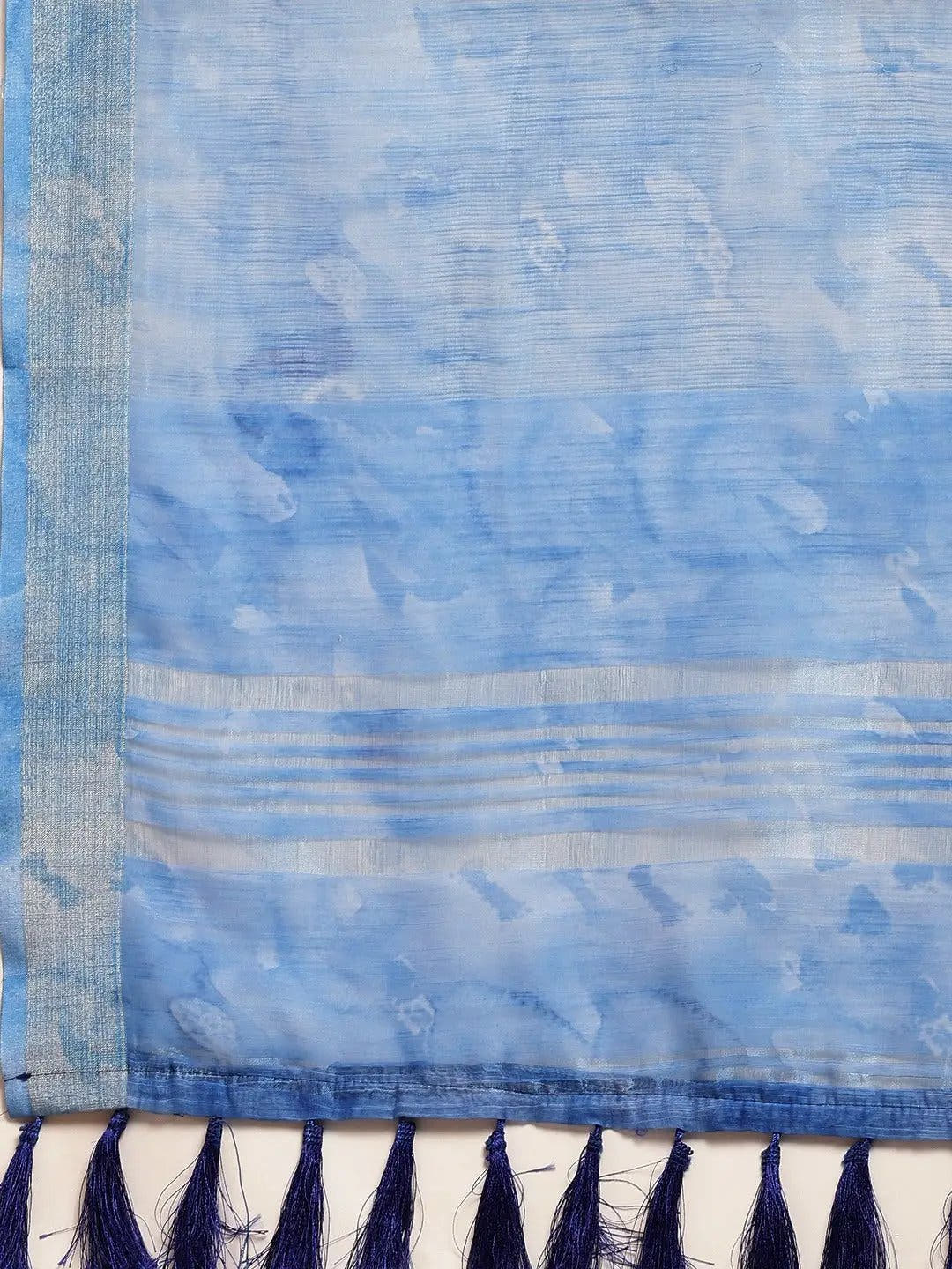 Beautiful Multi Colour Digital Print Soft Linen Saree