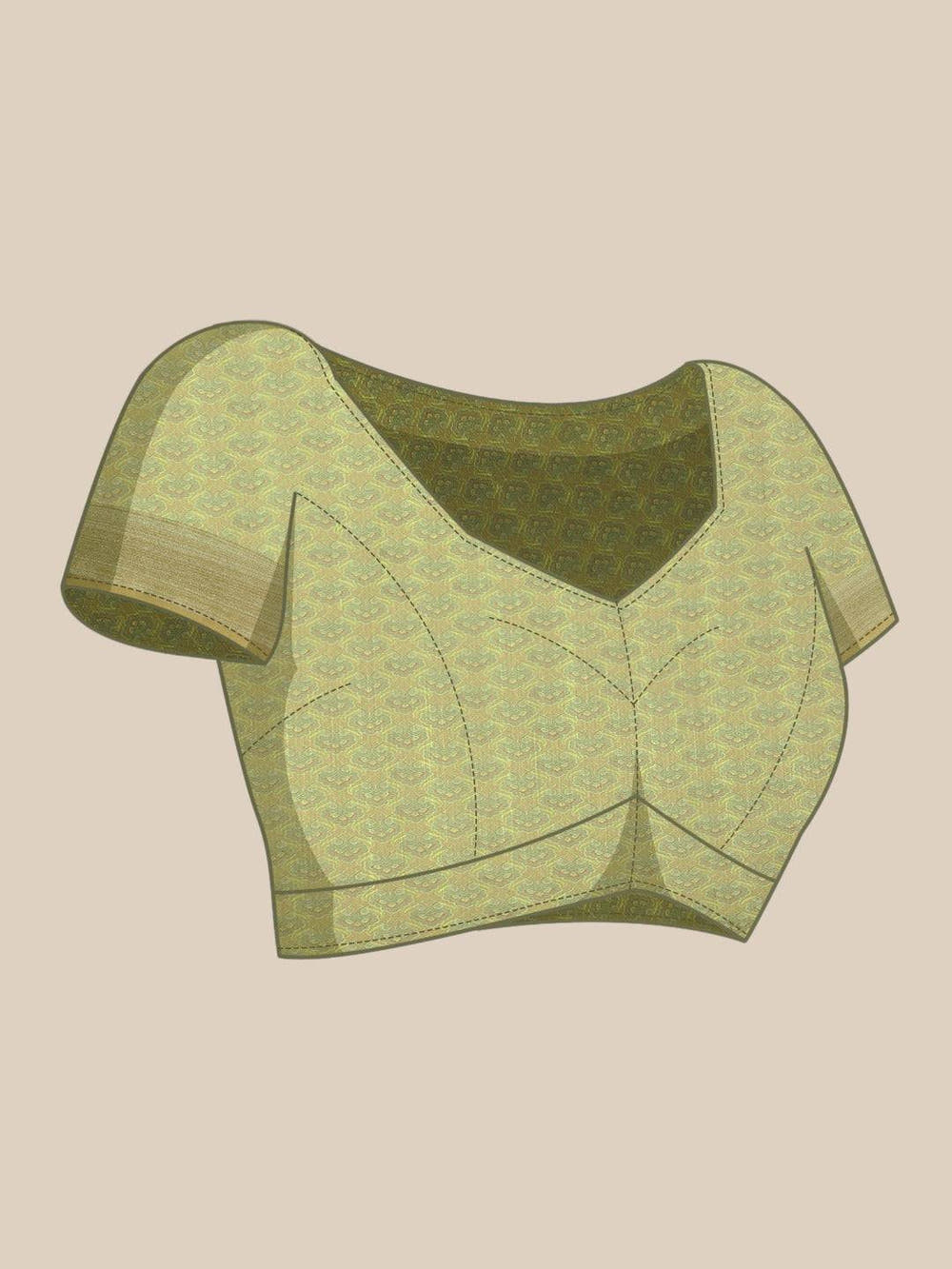 Beautiful Green Colour Digital Floral Print Soft Linen Saree