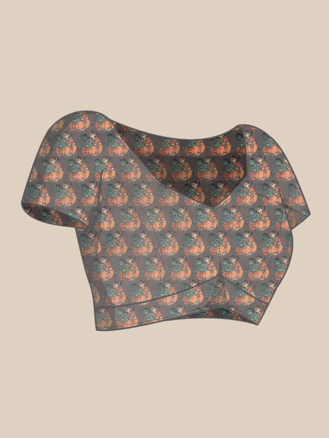 Mustard Colour Kalamakri Digital Print Soft Linen Saree