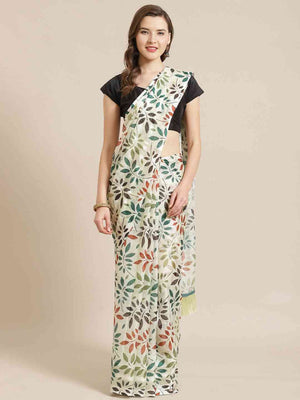 Stylish Poly Chiffon Floral Digital Print Saree
