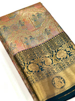 Teal Dharmavaram Silk Saree