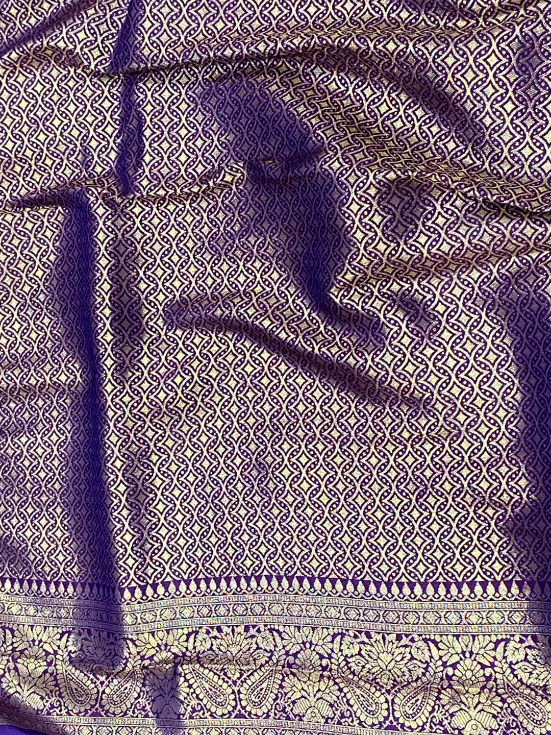 Radiant Stripes Banarasi Silk Saree
