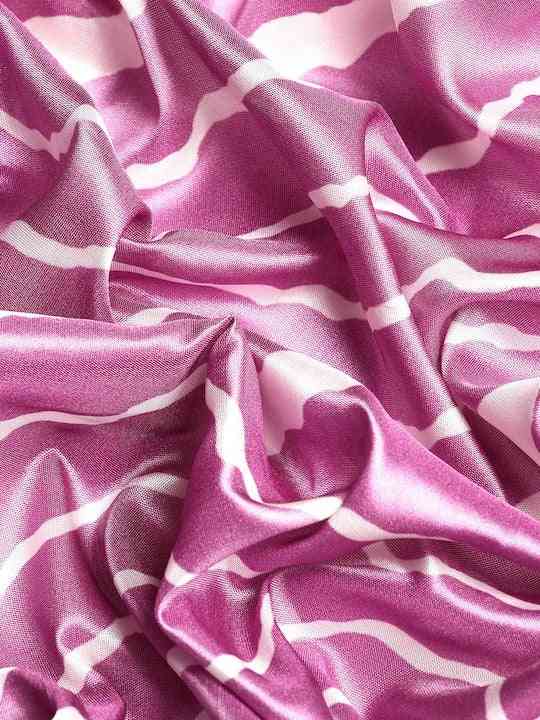 Designer Kanchi Zari Border Leheriya Purple Party Wear Saree