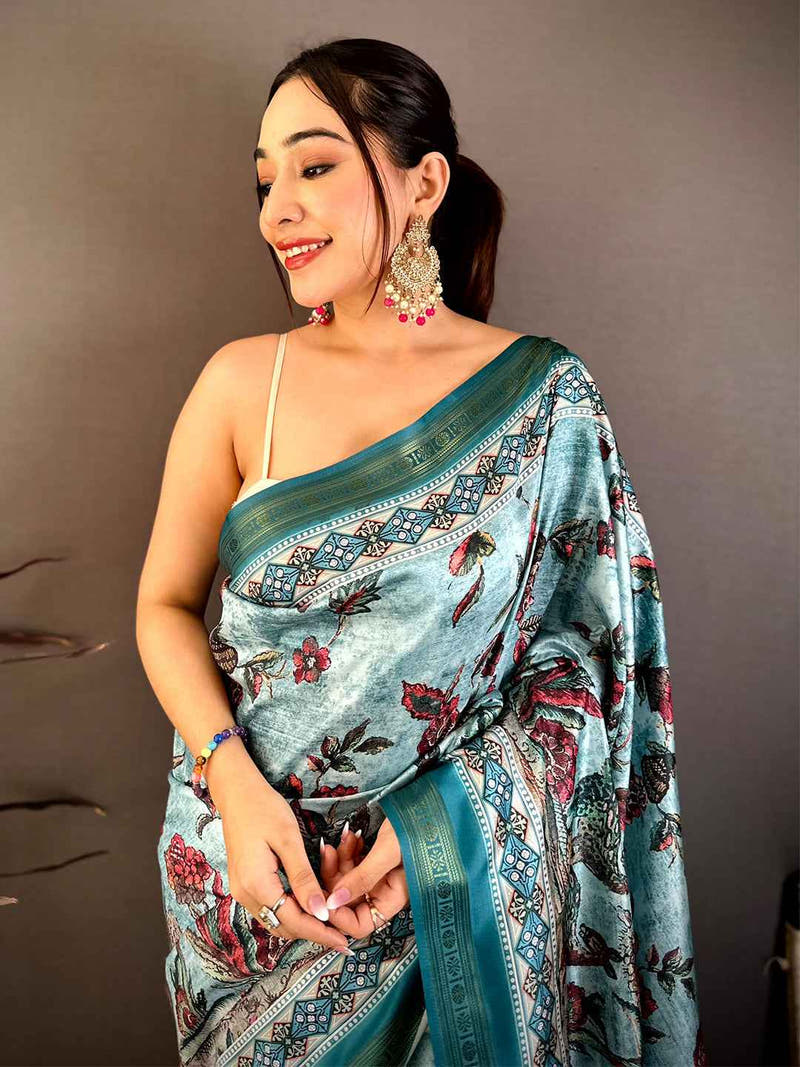 Regal Rudrakh Digital Print Soft Silk Saree