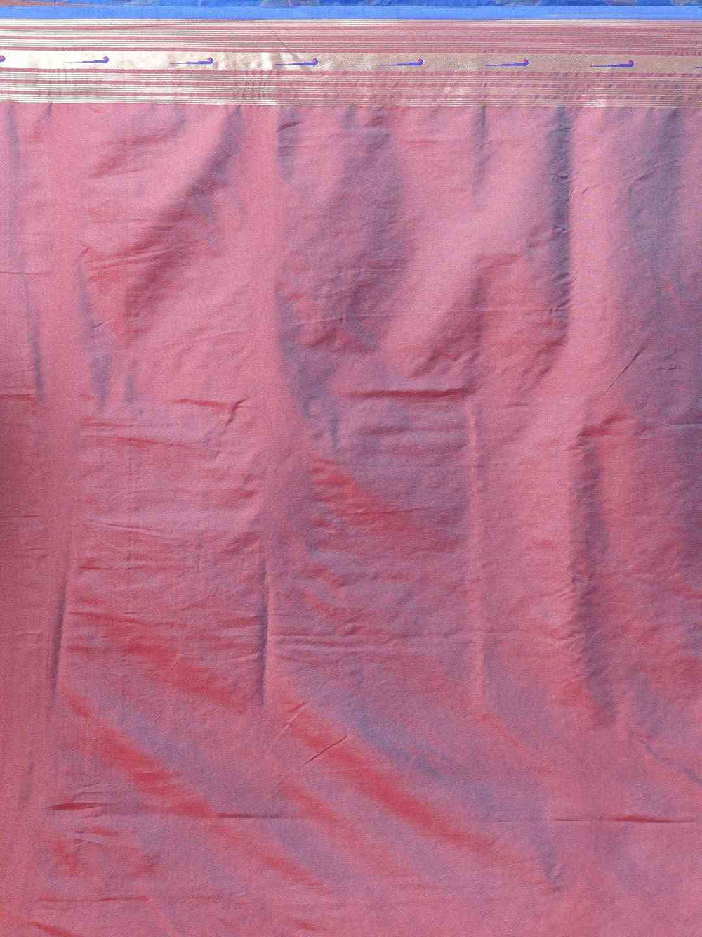 Silk Blend Woven Zari Work Paithani Saree In Blue Colour
