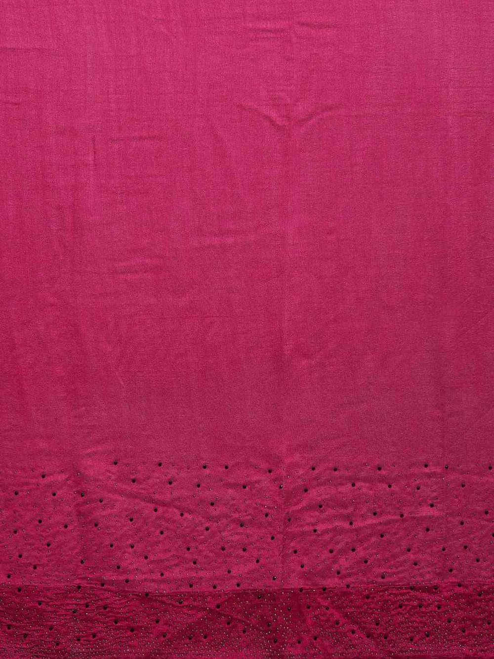 Stylish Poly Silk Wine Colour Stones Work Saree