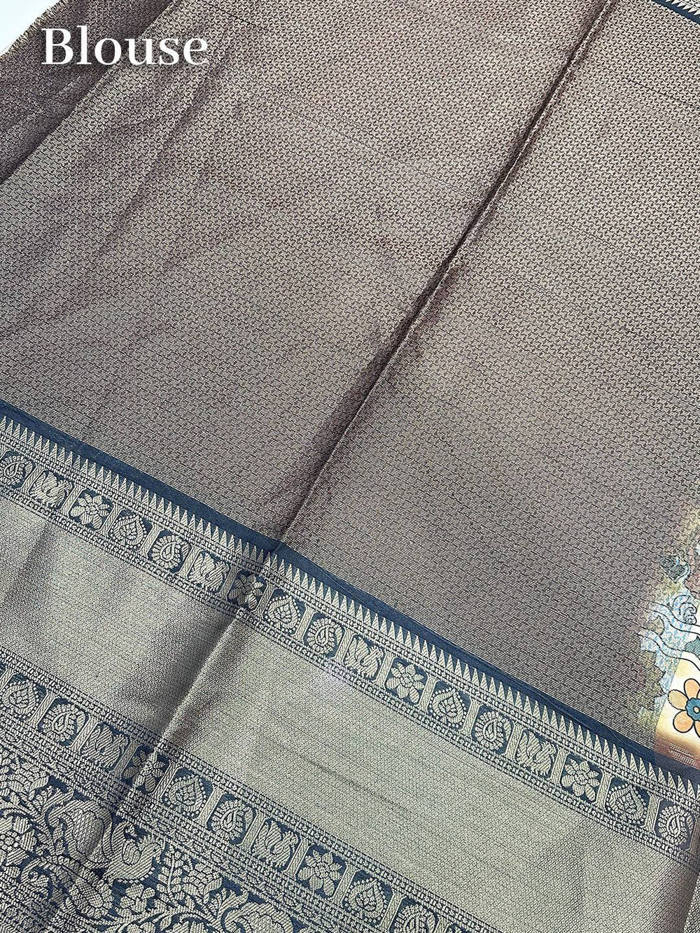 Heritage Bloom Kalamkari Silk Saree