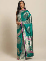 Banarasi Rama Colour Silk Woven Design Saree