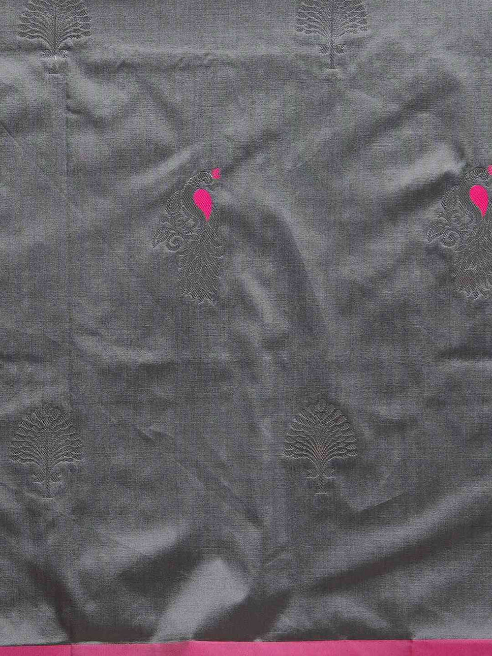 Beayutiful Kanjivaram Grey Colour Silk Blend Woven Design Saree